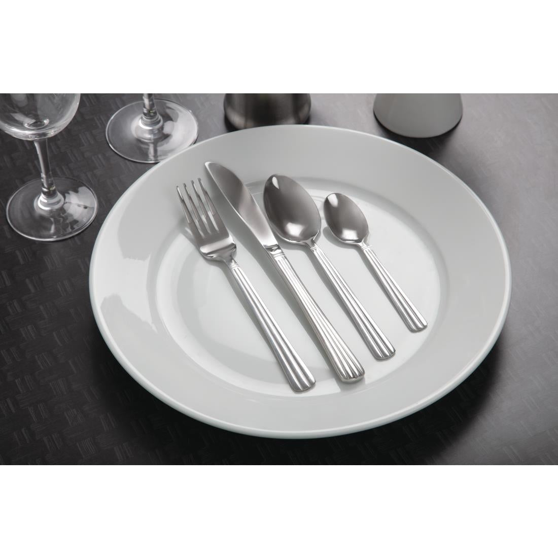 Olympia Whiteware borden met brede rand 31cm (6 stuks)