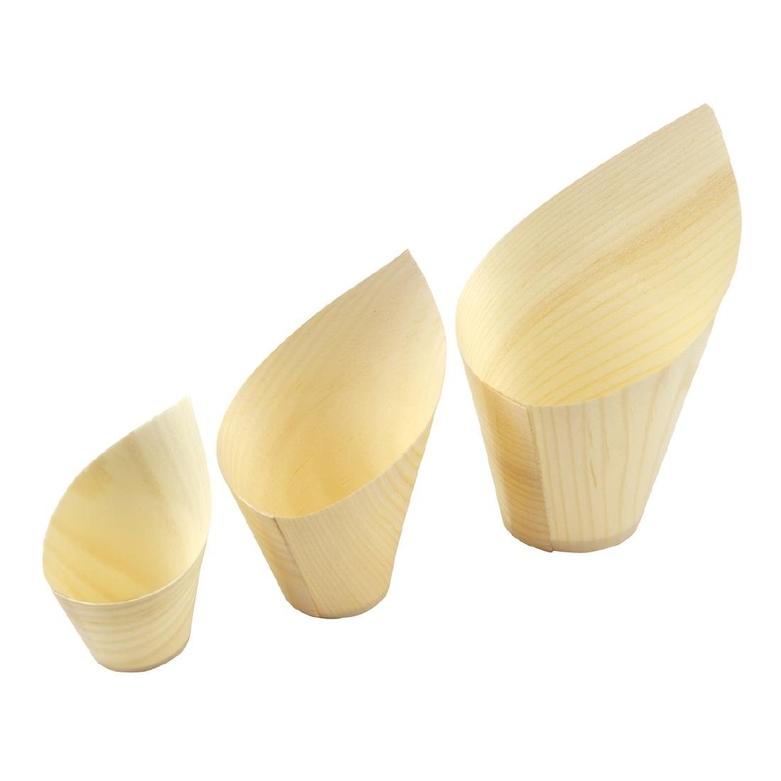 Sier Disposables Beker hout "schuin" 11cl. (FSC®) ø36 x h110/50mm (doos 40)