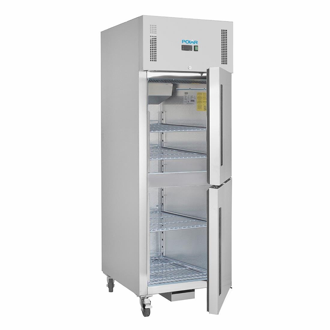 Polar g-serie staande koelkast met dubbele deuren 600ltr
