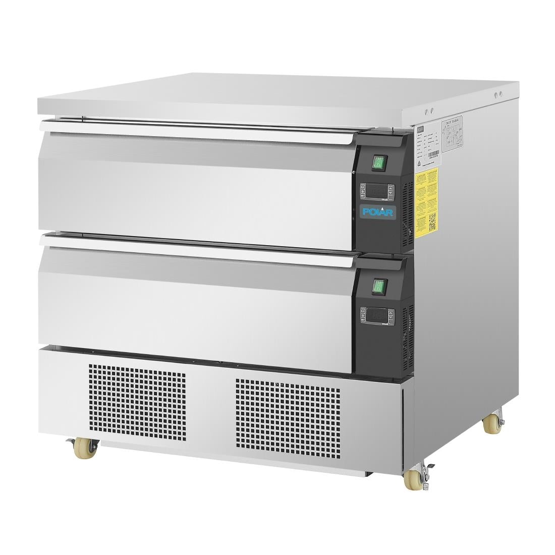 Polar U-serie compacte koel-vrieswerkbank 2 lades 4x GN 1/1