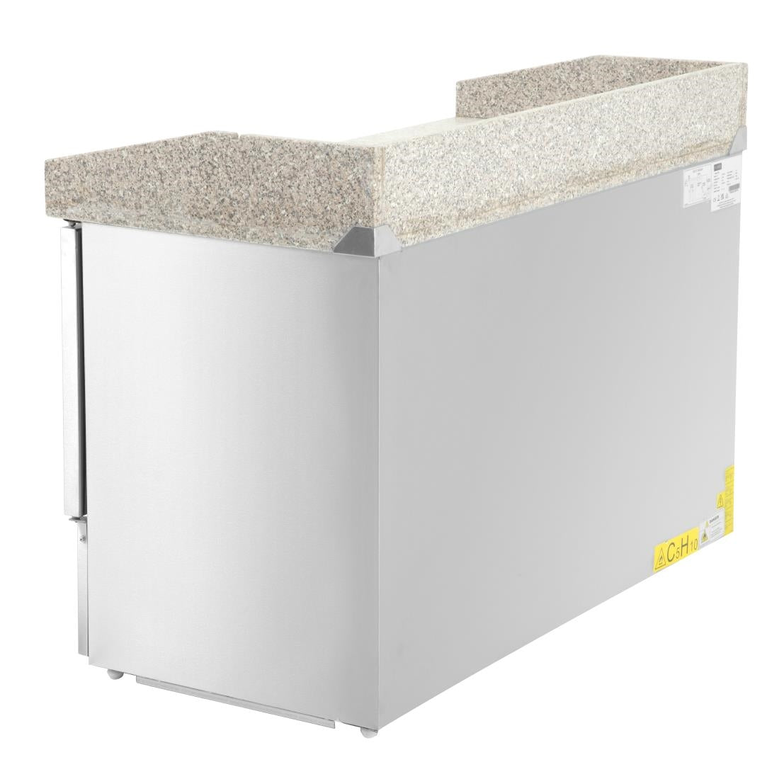 Polar G-serie saladette/pizza koelwerkwerkbank met granieten werkblad 368L