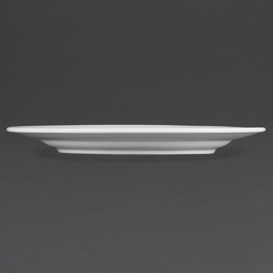 Olympia Whiteware borden met brede rand 31cm (6 stuks)