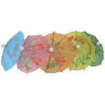 Papieren parasol cocktailprikkers assorti (144 stuks)