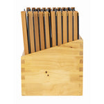 Securit menumappen set met houten box A4 zwart (20 stuks)