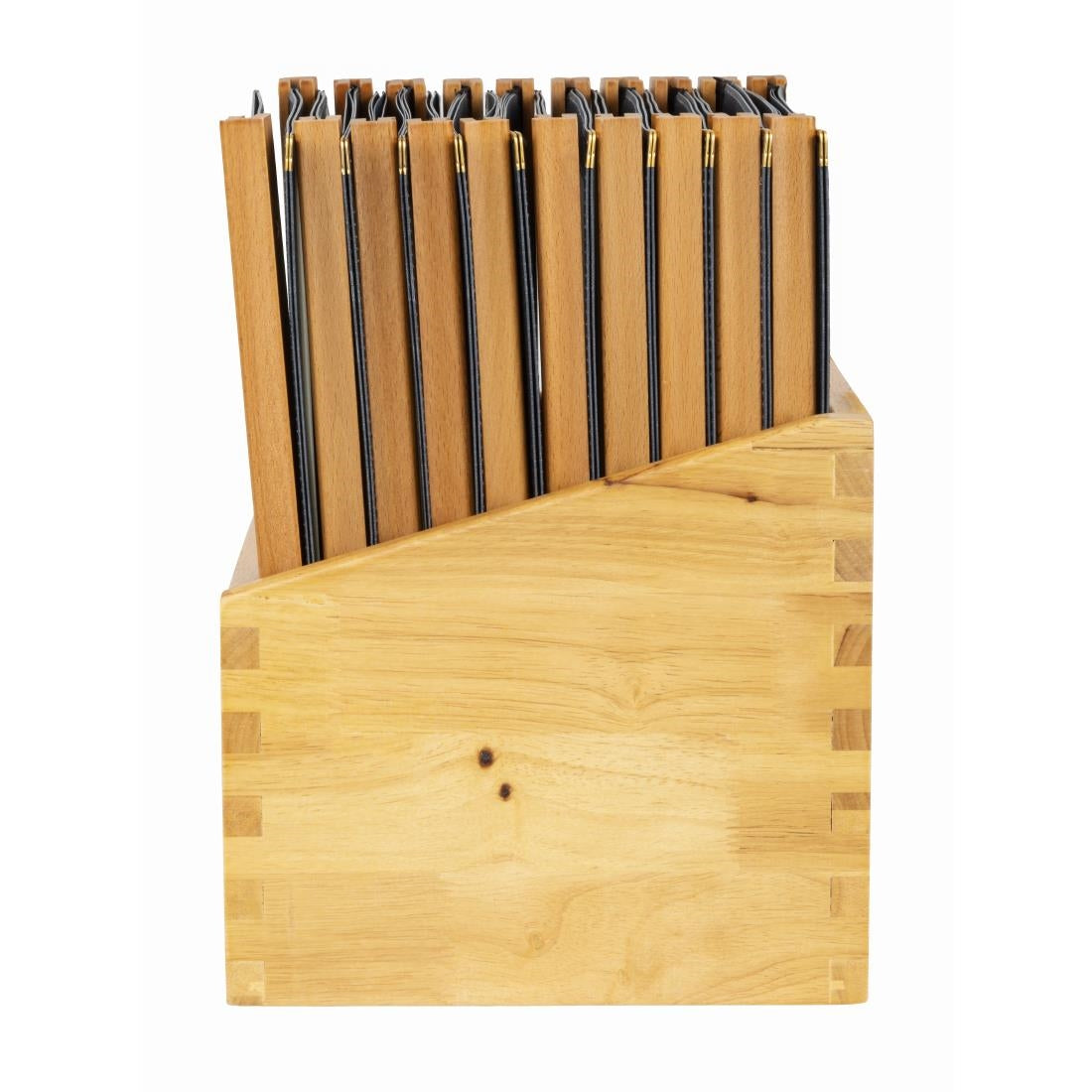 Securit menumappen set met houten box A4 zwart (20 stuks)