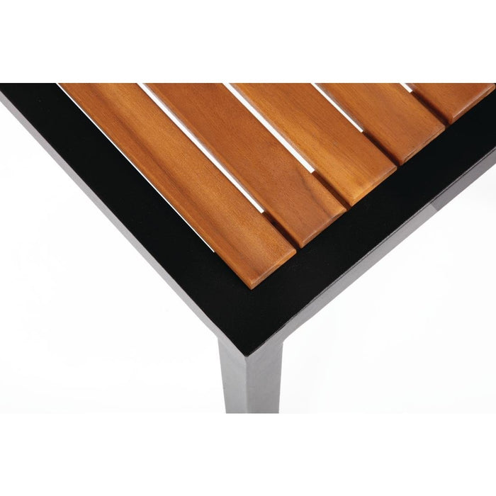 Bolero stalen en acaciahouten stoelen (4 stuks)