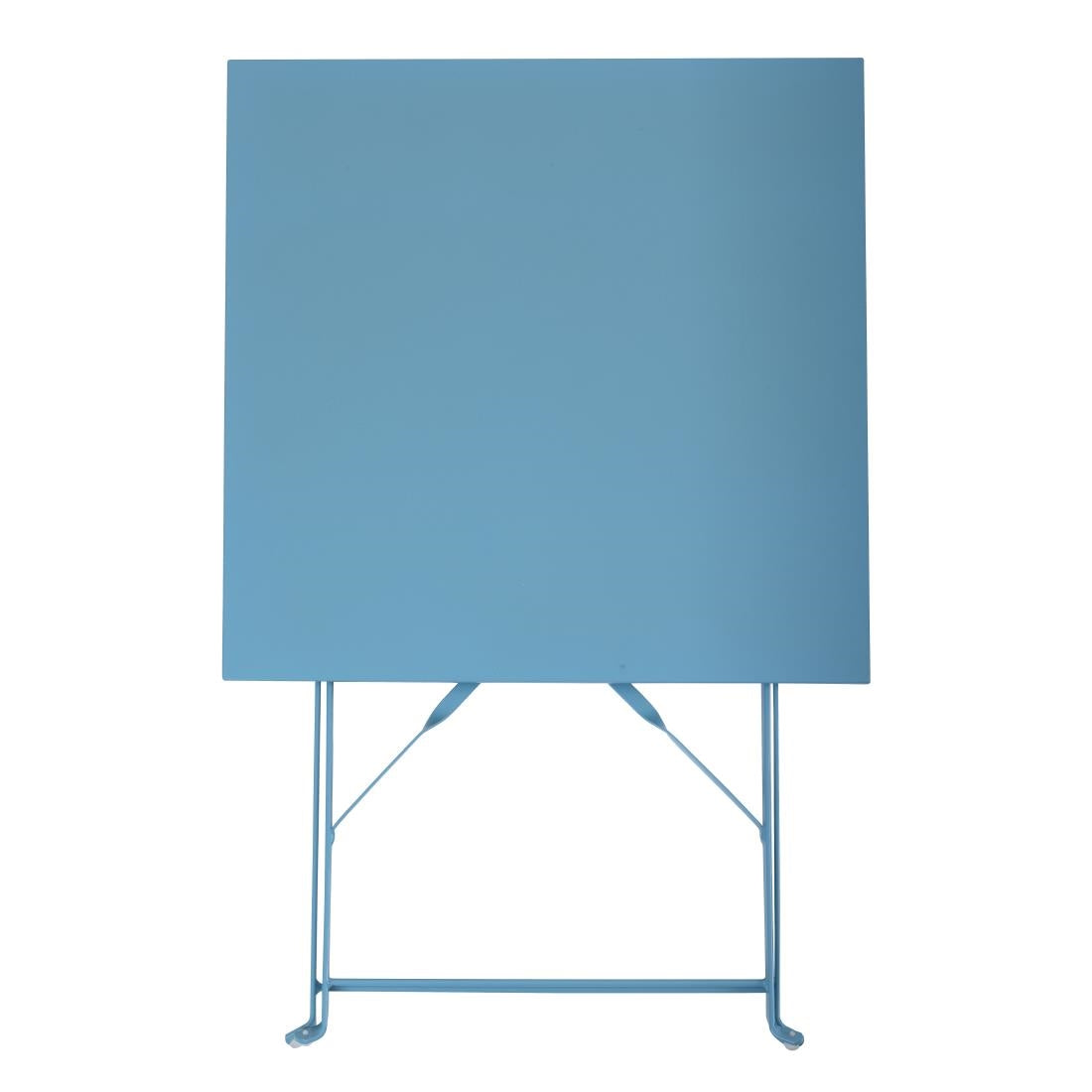 Bolero vierkante opklapbare stalen tafel turquoise 60cm