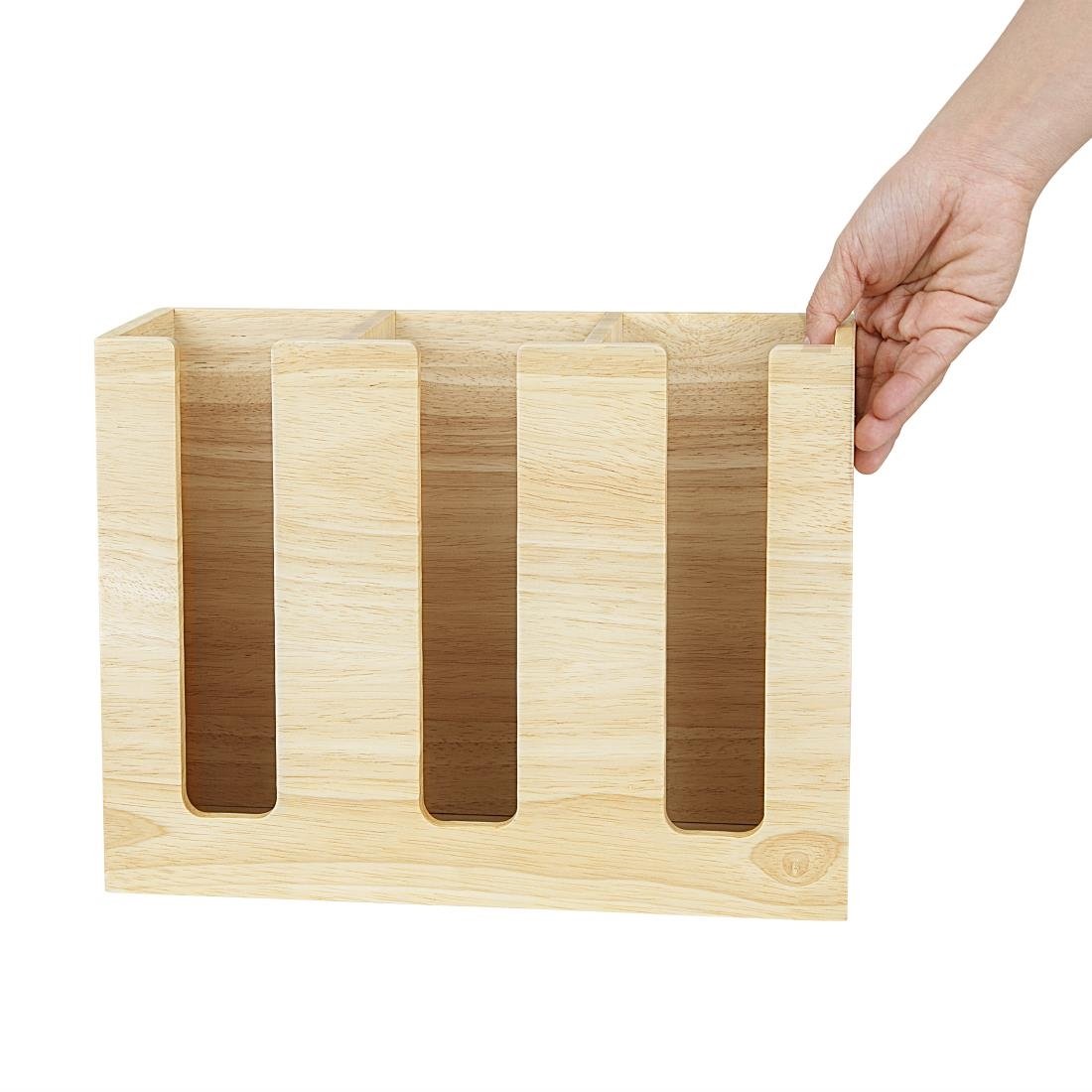 Olympia Cup Organiser Hevea Hout 340x120x240mm