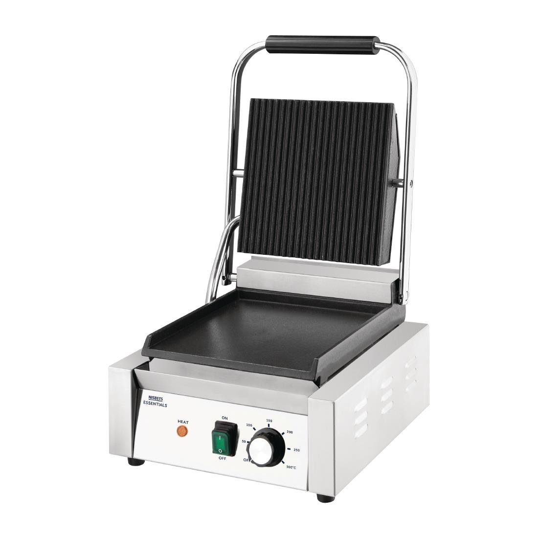 Nisbets Essentials contactgrill groef/glad 36 x 31cm 1800W