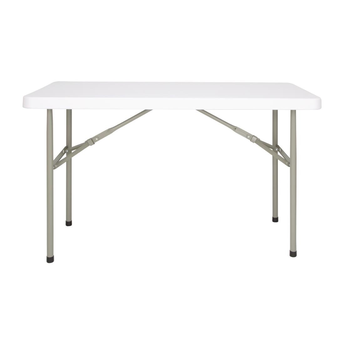 Bolero rechthoekige inklapbare tafel 122cm wit
