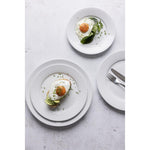 Olympia Whiteware borden met brede rand 23cm (12 stuks)
