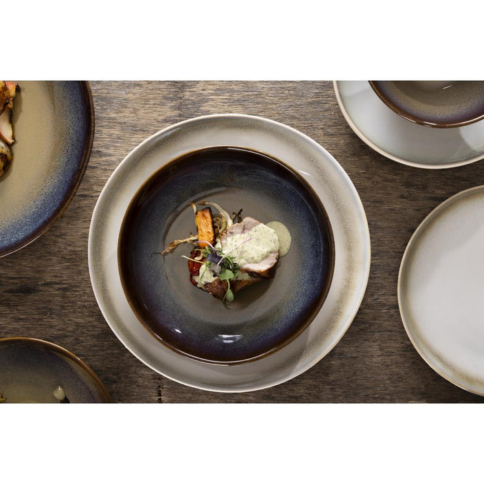 Olympia Berken Aubergine Brede Schalen 205mm (Verpakking Van 6)