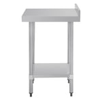 Vogue RVS werktafel met achteropstand 90x60x60cm