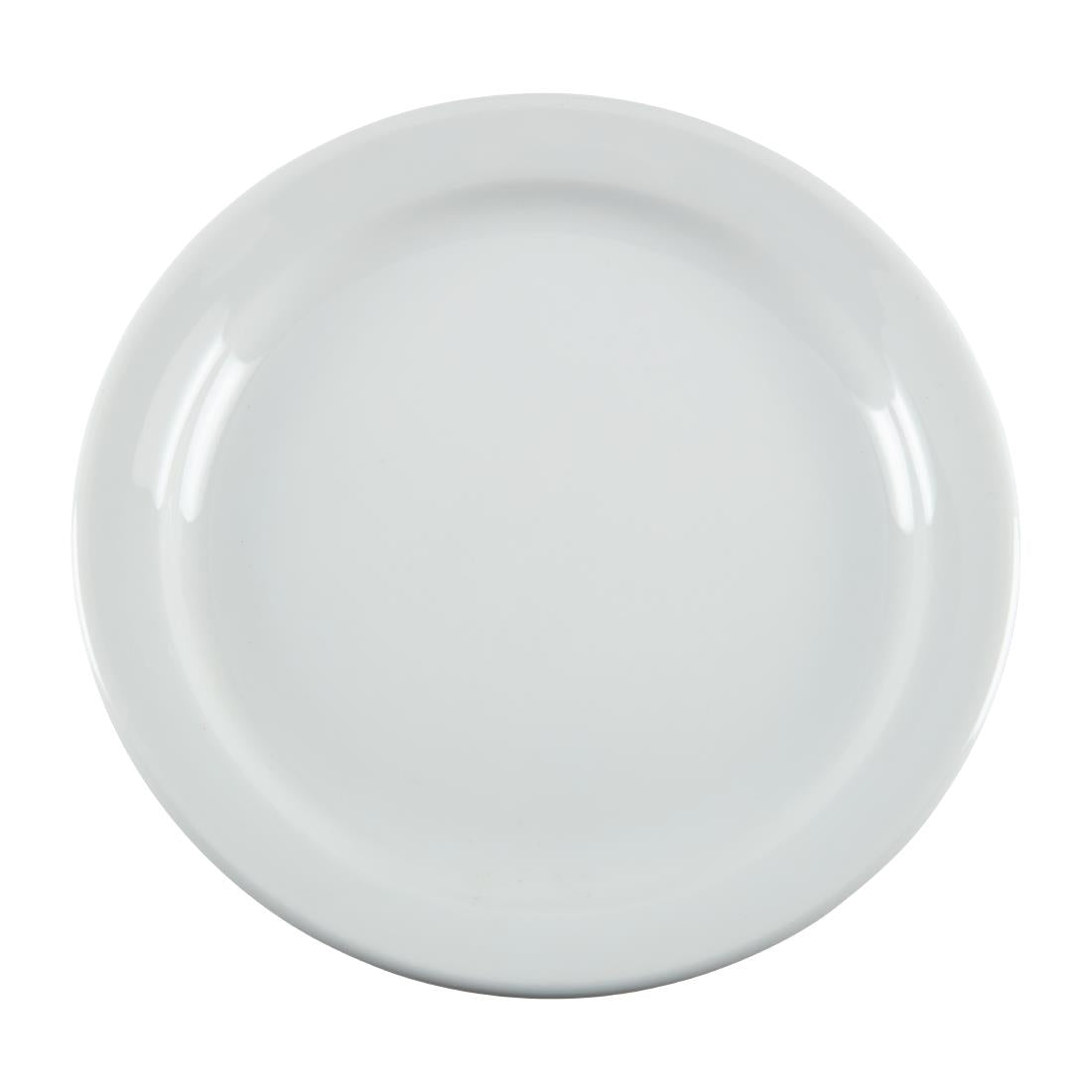 Olympia Whiteware borden met smalle rand 18cm (12 stuks)