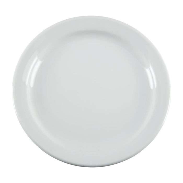 Olympia Whiteware borden met smalle rand 18cm (12 stuks)