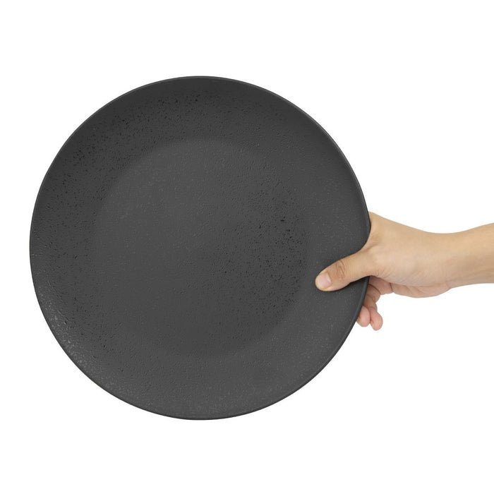 Olympia Fusion ronde borden 27cm zwart (4 stuks)