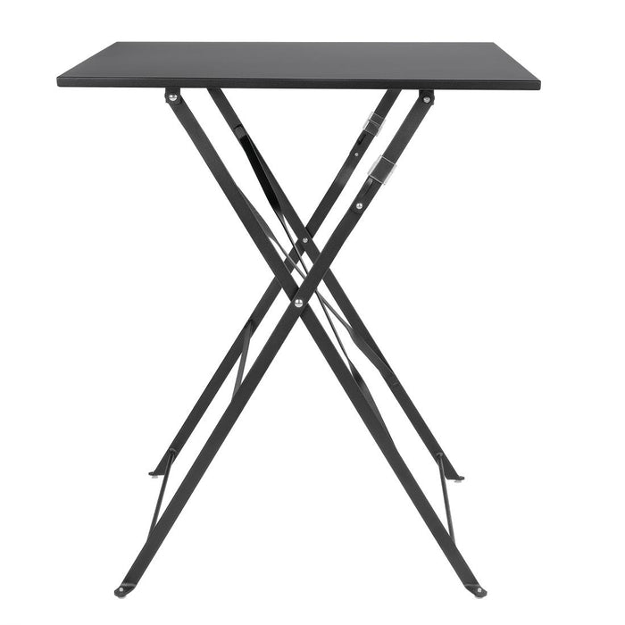 Bolero vierkante stalen klaptafel zwart 60cm