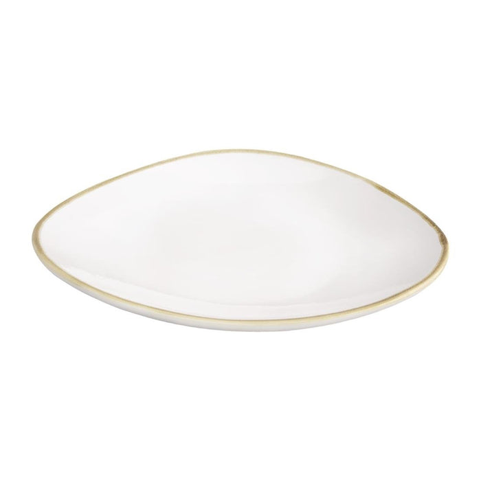 Olympia Kiln driehoekige borden krijtwit 280mm (4 stuks)