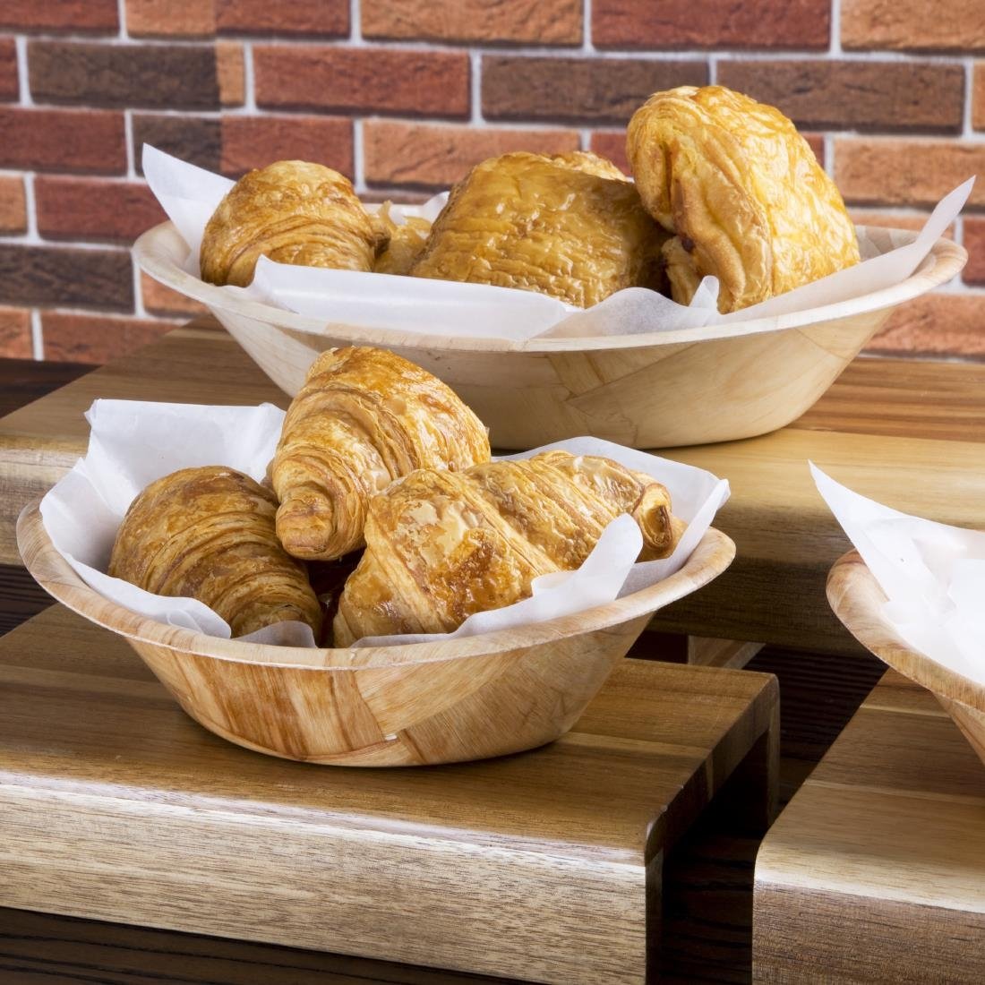 Ovale houten kom groot