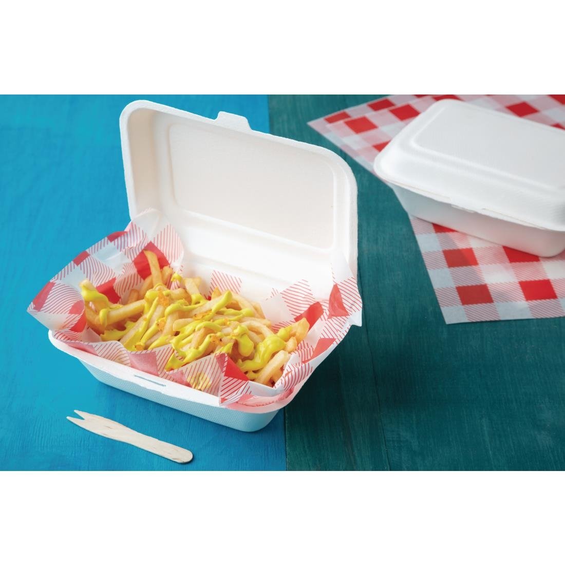 Fiesta Compostable bagasse maaltijddozen 182mm (250 stuks)