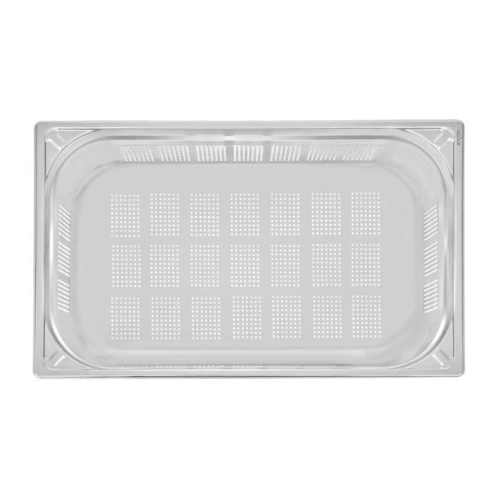 Vogue RVS geperforeerde GN 1/1 bak 150mm