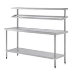 Vogue RVS werktafel met wandplanken groot
