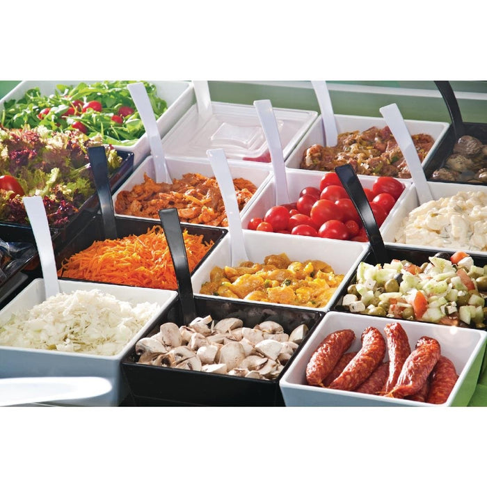 APS Float vierkante melamine kom zwart 19x19cm