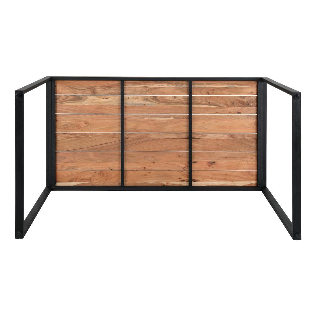 Bolero Industriële Bartafel Van Staal En Acacia, 1800x900mm