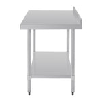 Vogue RVS werktafel met achteropstand 90x120x70cm