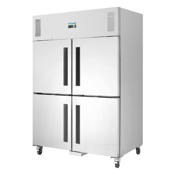 Polar G-serie Gastro 2-deurs koeling met gedeelde deuren 1200L