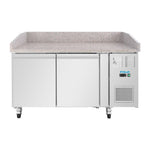 Polar U-Series Dubbele Deur Pizza Werkbank met Granieten Blad 428Ltr