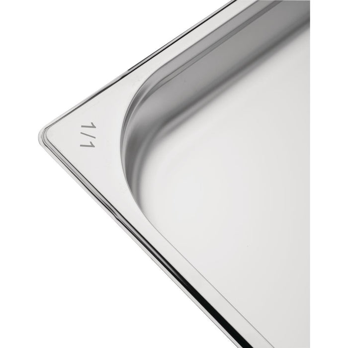 Nisbets Essentials RVS GN 1/1 bakken 65mm (3 stuks)