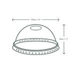 Vegware bolle deksels voor composteerbare frisdrankbekers 34cl en 45,5cl (1000 stuks)