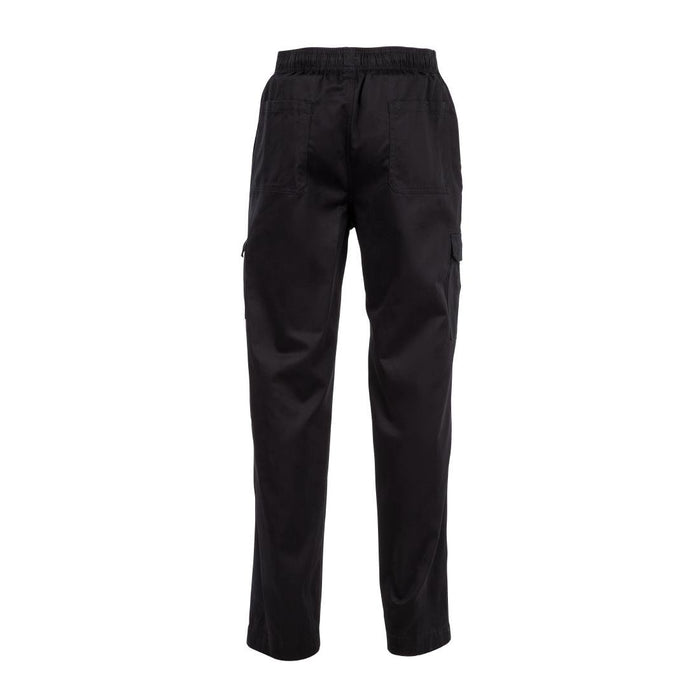 Chef Works unisex slim fit cargo broek zwart XXL