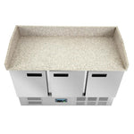 Polar G-serie saladette/pizza koelwerkwerkbank met granieten werkblad 368L