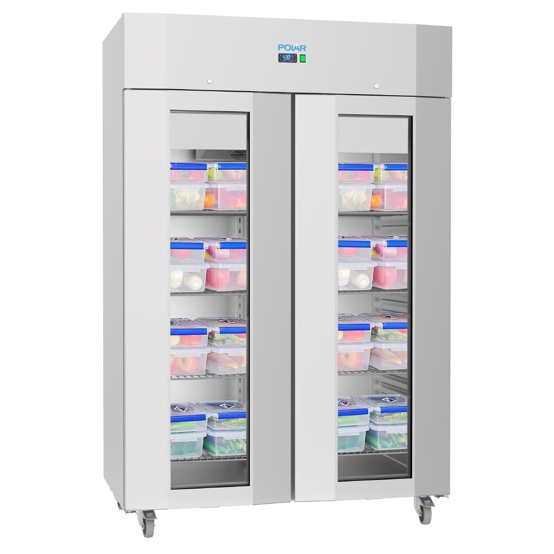 Polar U-Serie Energiezuinige Dubbele Deur Staande Display Koelkast