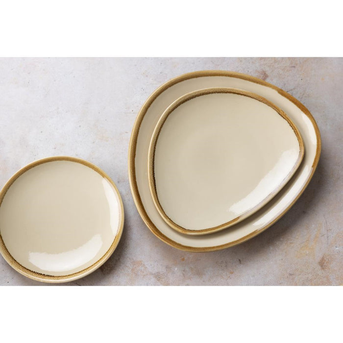 Olympia Kiln driehoekige borden zandsteen 23cm (6 stuks)