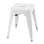 Bolero Bistro Stalen Lage Kruk Wit (4 Stuks)