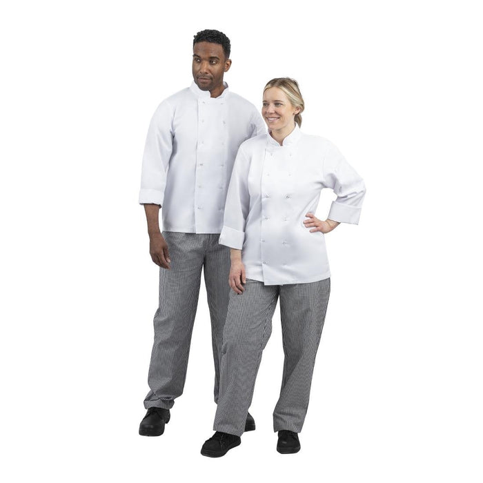 Whites Vegas unisex koksbroek zwart-wit geruit XS