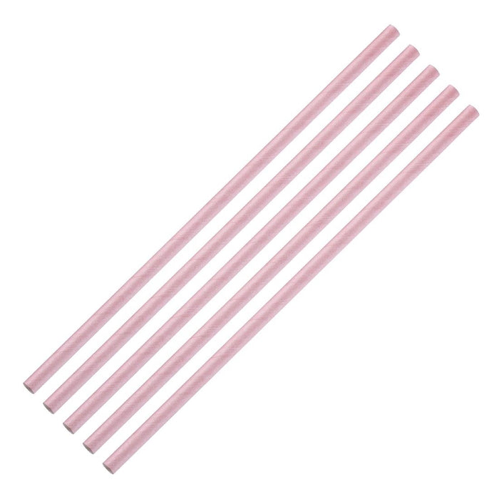 Fiesta Compostable composteerbare papieren rietjes roze (250 stuks)