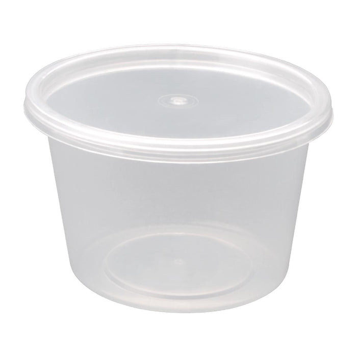 Fiesta recyclebare plastic magnetronbestendige delicatessenpotten 100 ml / 3,5 oz (100 stuks)