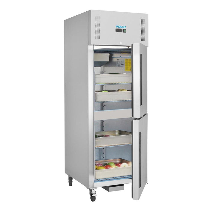 Polar g-serie staande koelkast met dubbele deuren 600ltr