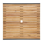 Bolero vierkante stalen en acaciahouten tafel 80cm