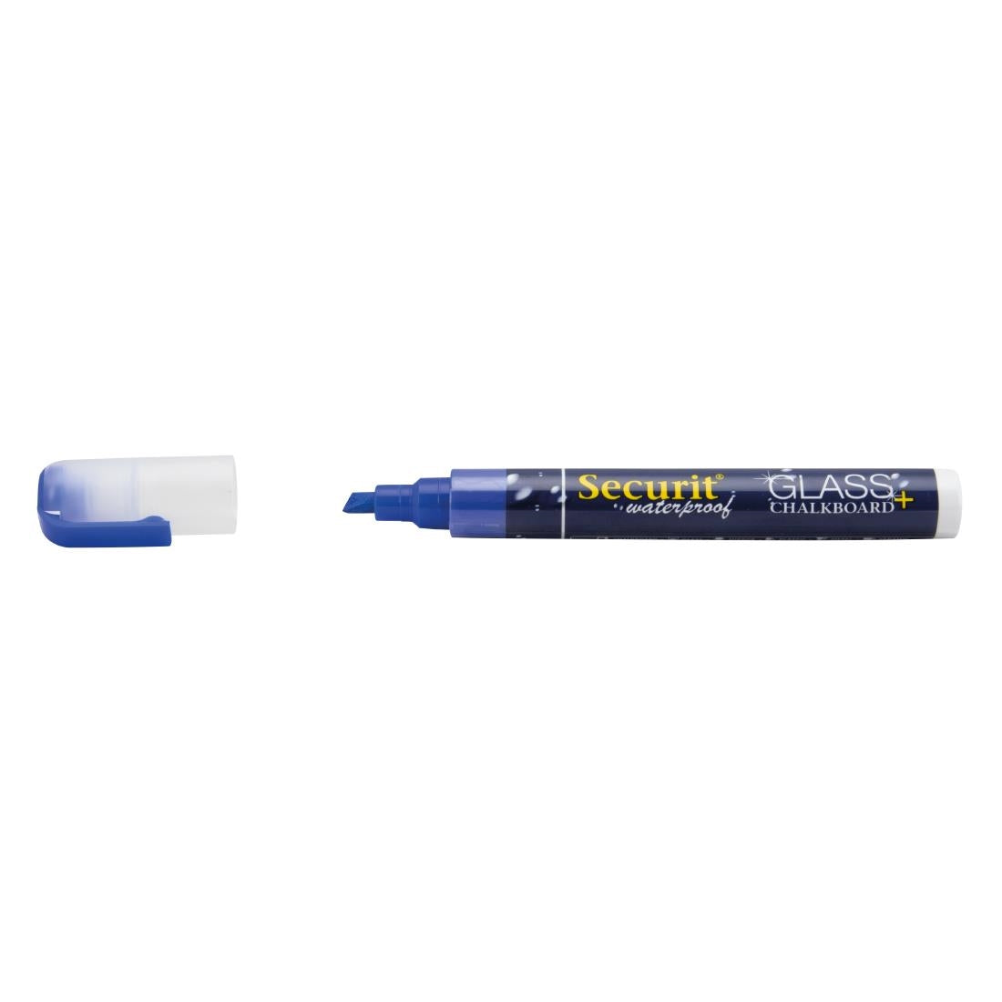Securit Waterproof krijtstift (Glas + Krijtbord) in blauw met 2-6mm penpunt