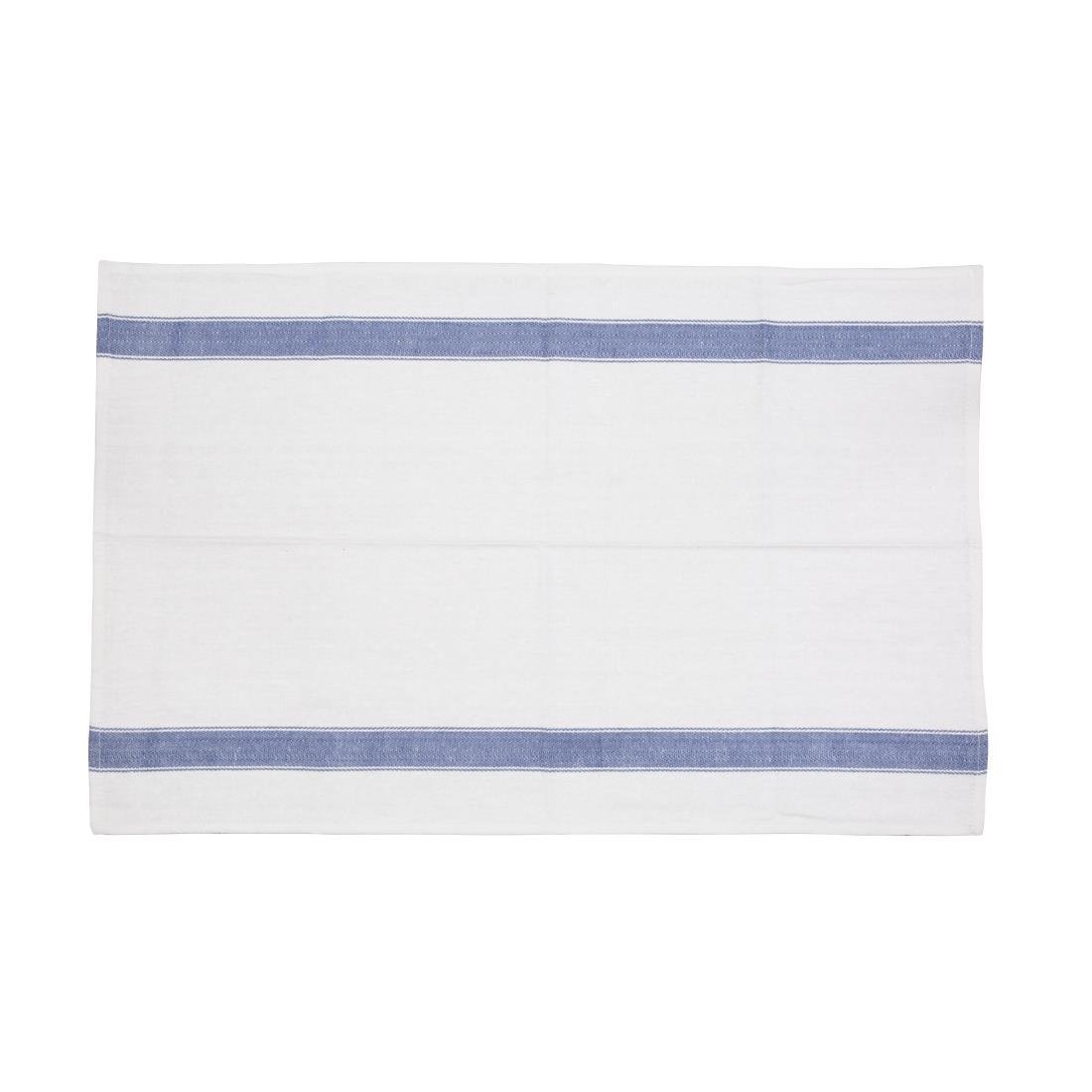 Vogue zware kwaliteit polykatoen theedoek blauw 76 x 51cm