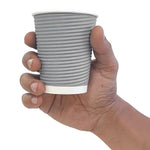 Fiesta Recyclable koffiebekers ribbelwand blauwgrijs 225ml (500 stuks)