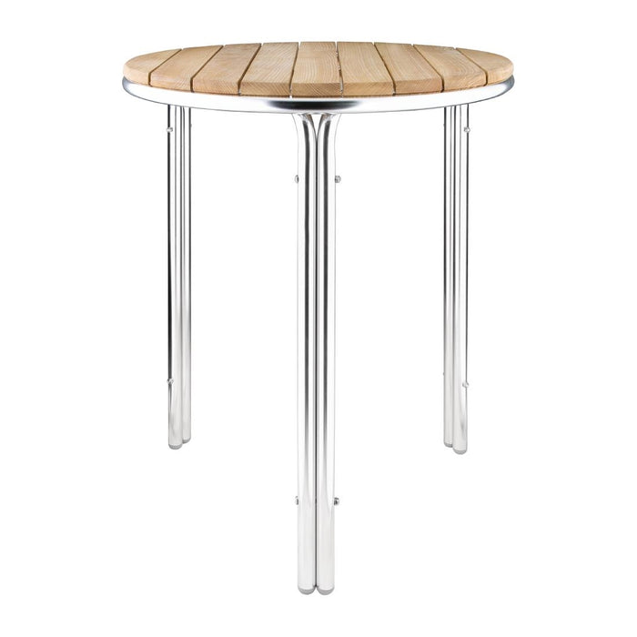 Bolero essen en aluminium tafel rond 60cm