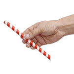 Fiesta Composteerbare Bubble Tea Rietjes Rood & Wit 12X210mm (Verpakking Van 150)