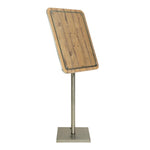 Securit zwart staal wit 8xA4 informatiedisplay met paal en voet