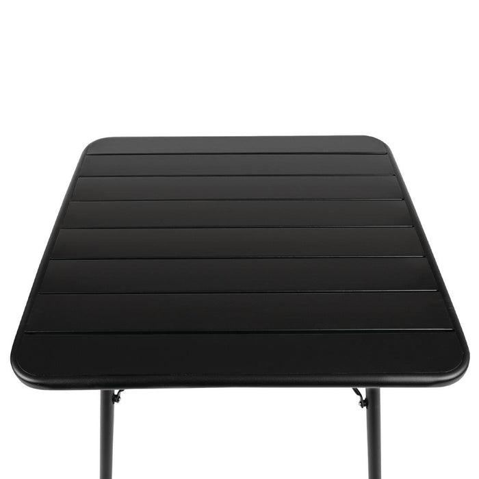 Bolero vierkante stalen tafel zwart 70cm